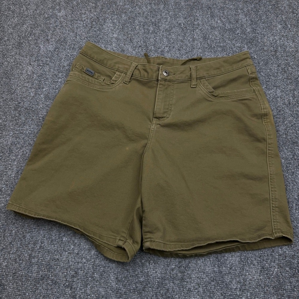 KUHL Kontour 8" Shorts Women's 14 Olive Green Outdoor Hiking Utility Stretch